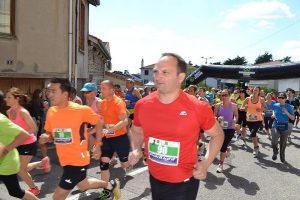 Regis Juanico participant à la Corrida Mounarde en 2014